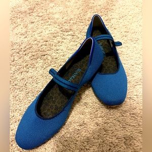 6.5 Rothy’s - Deep Ocean. Mary Janes. Can ship with box.